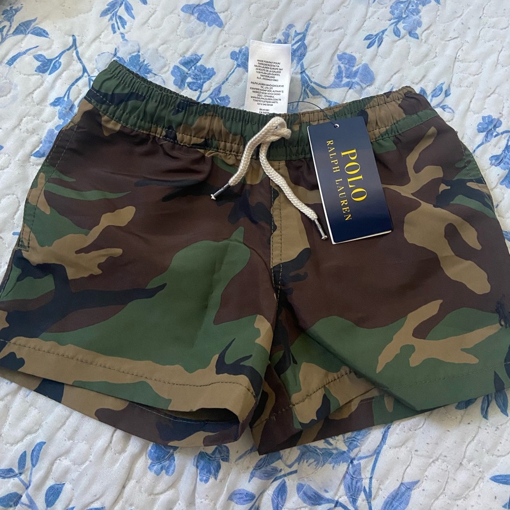 Polo by Ralph Lauren Men’s Camo Athletic Shorts - Green/Brown